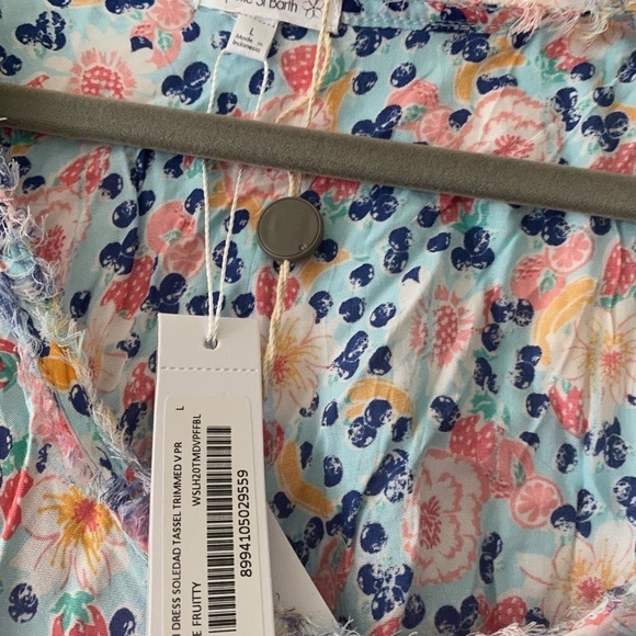 Poupette St. Barth Floral Mini Dress - Blue and Pink - Picture 4 of 12